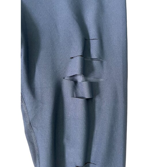 90 DEGREE BY REFLEX Black Distressed Leggings Size Medium NEW With Tags - Picture 7 of 9